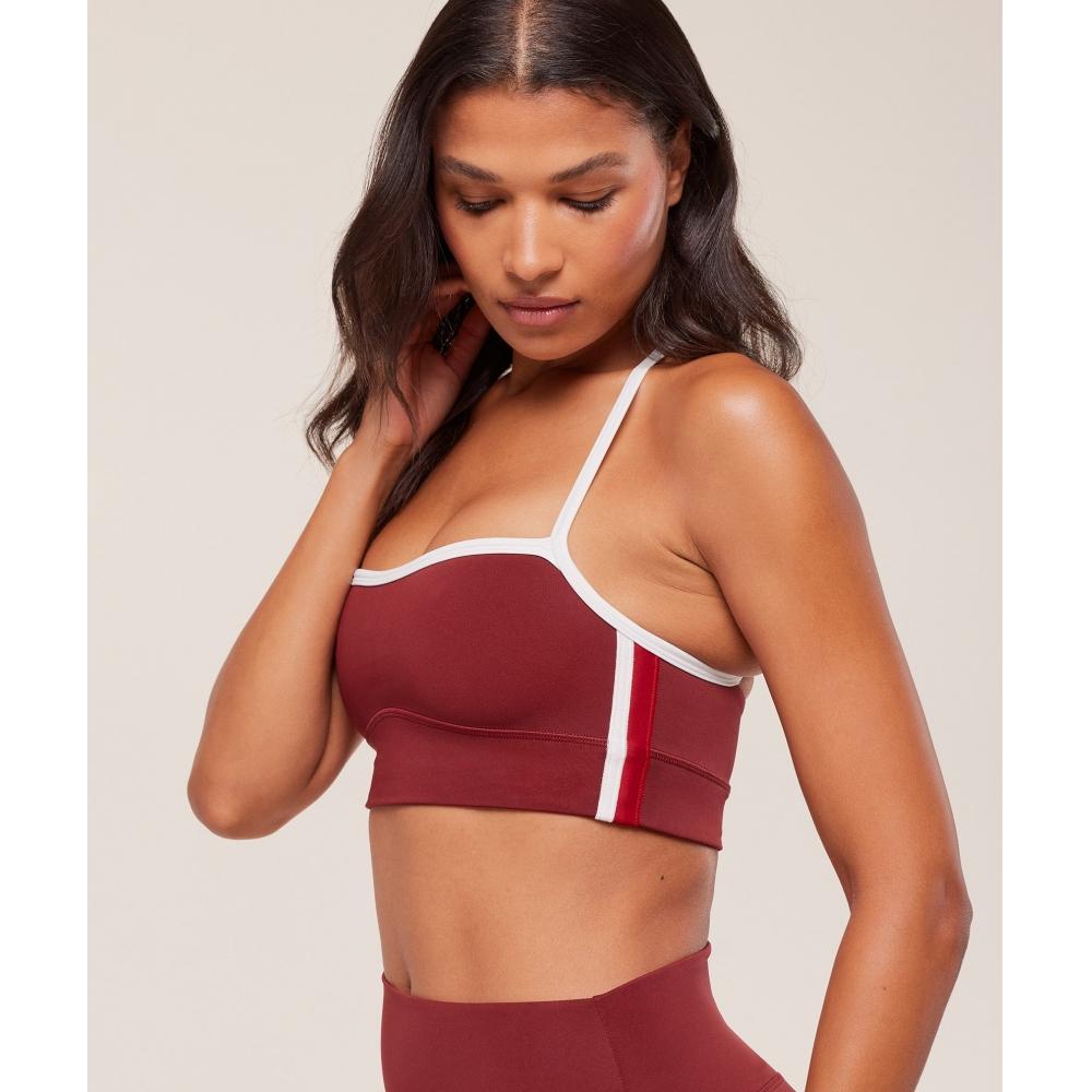 Gymshark Piping Sports Bra Sets Red Carmine Red Soft White B4c6h Rb8j