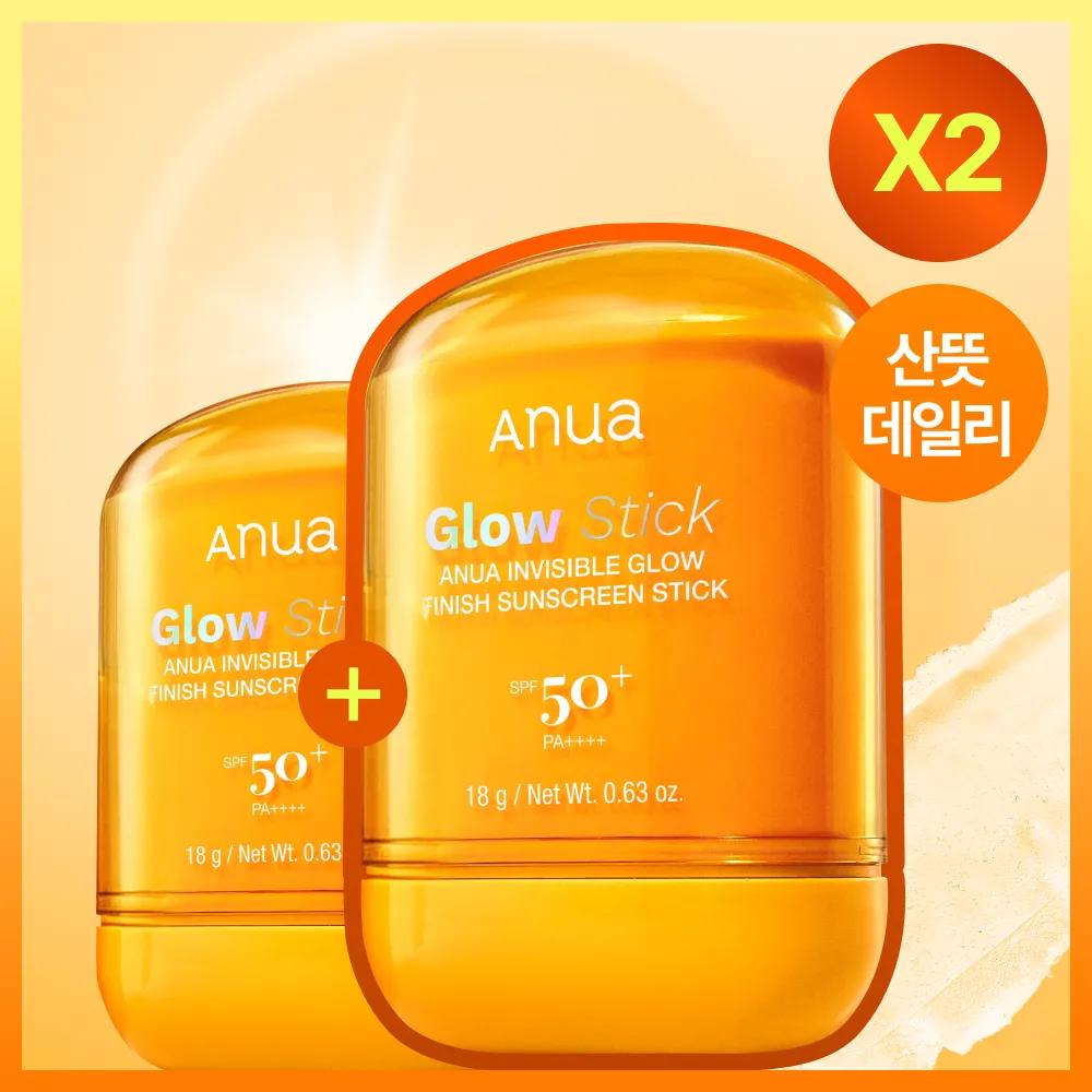 Anua Zero-Cast Daily Glow Finish Sun Stick 18g Double Pack