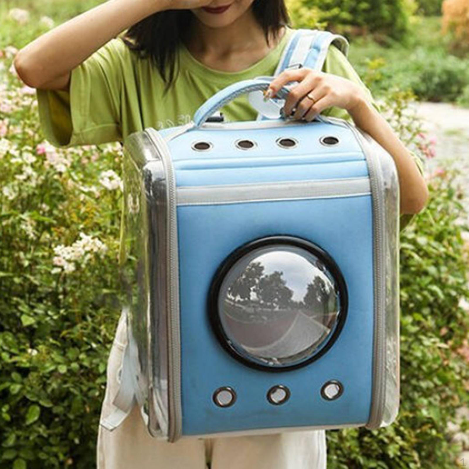 

Bag Transparent Pet Backpack for Outdoor синій