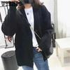 Women's Cardigan Jacket Long Sleeved Knitted Top Spring Outfit Loose Single Breasted V-neck Sweater