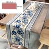 Lniane bieżniki na stół z nadrukiem niebieskiej róży Szal na komodę Dekoracja stołu Zmywalne Styl wiejski Świąteczny Weselny Imprezowy Dekoracja kuchni i jadalni