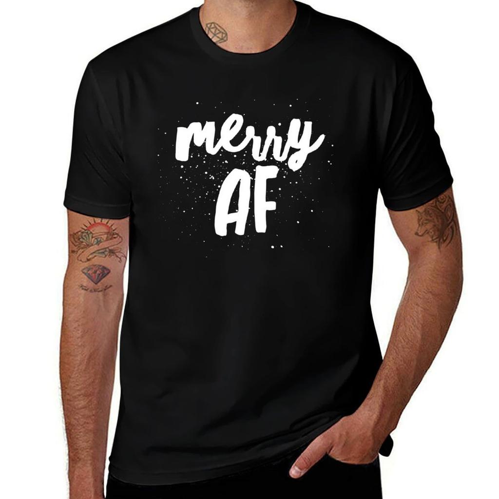 Merry AF TShirt Plus Size Basic Short Sleeve Top