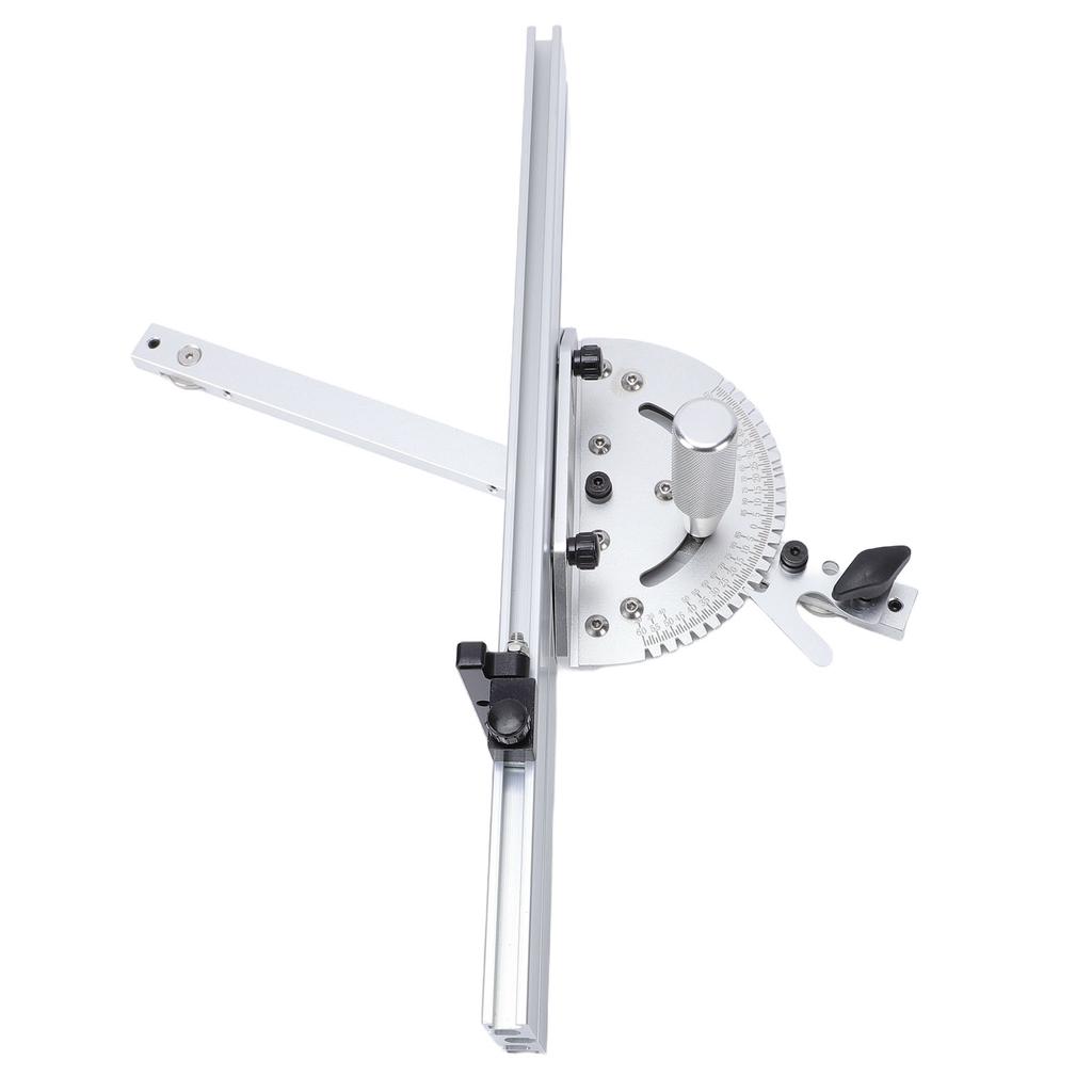 410mm Table Saw Miter Gauge Adjustable Angle Aluminum Alloy Push Ruler Tool with Flip Stop