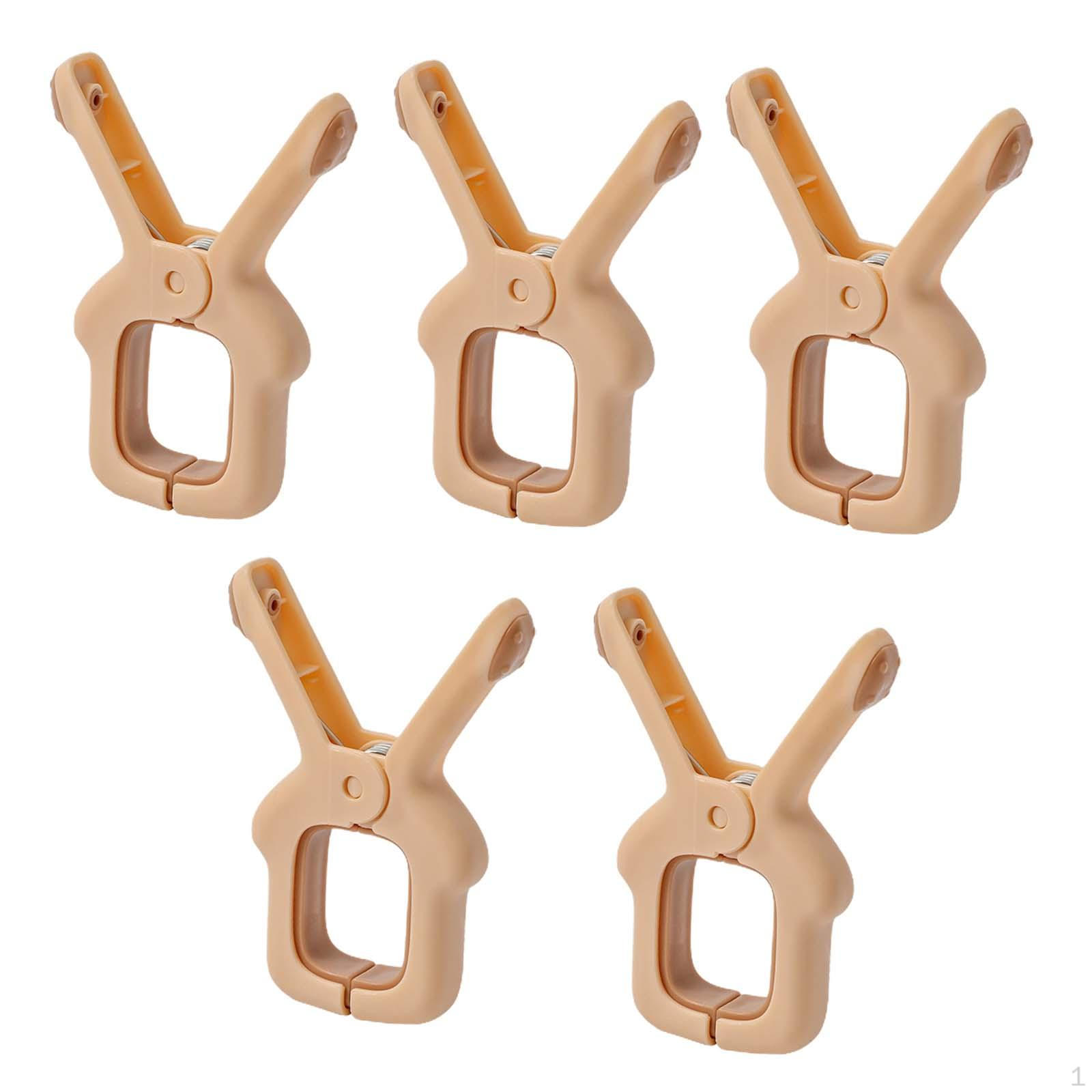 Набор из 5 прищепок для сушки, большие прищепки для белья, простыней и одеял Light Pink