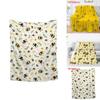 Modern Minimalist Cartoon Bee Fleece Throw Blanket For Childrens Bedroom And Living Room