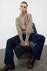 Women's Elegance Style Sweater Green Soft Textured Hair Braided Knitwear Sweater