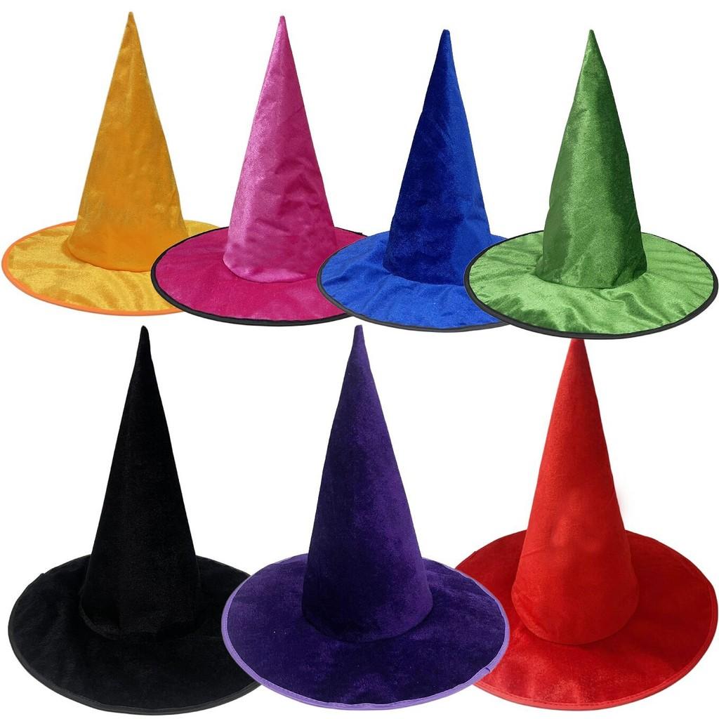 Witches Hat Halloween Cosplay Prop Plush Fabric For Party Costumes Decorations