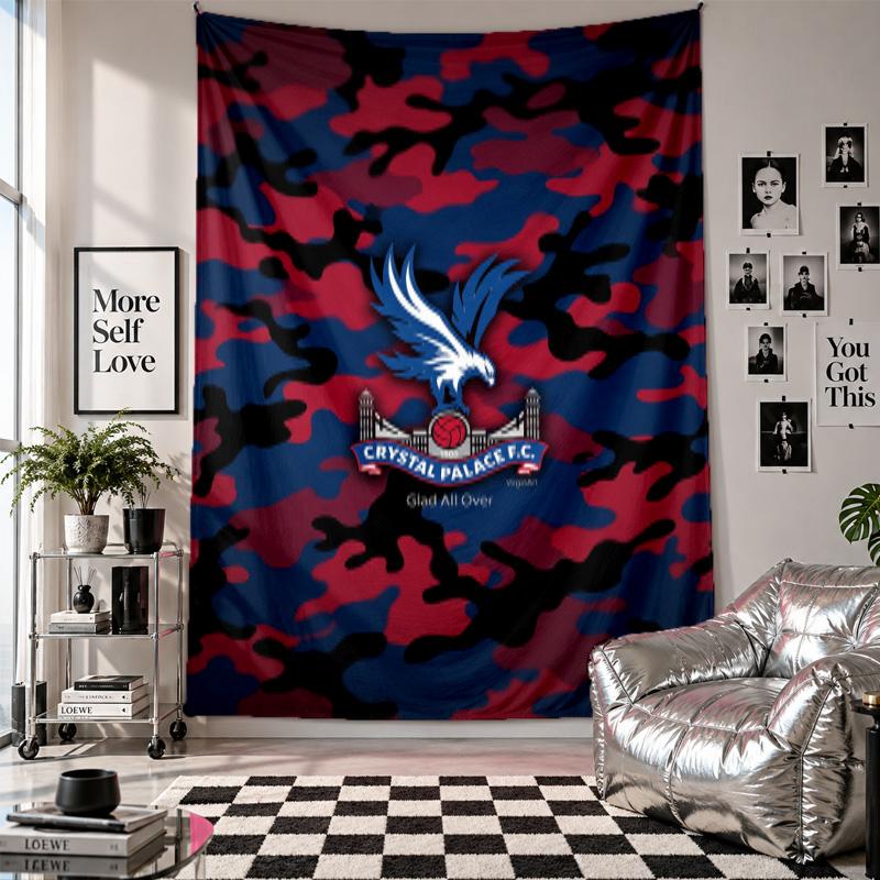 Crystal Palace Football Wall Tapestry Home Decor Wall Hanging Cloth for Bedroom Living Room Background