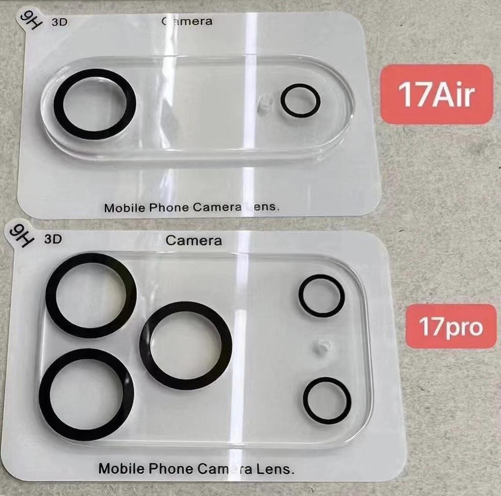 Apple 17 Pro Max 3D Silk Screen Full Coverage Transparent Camera Lens Protector