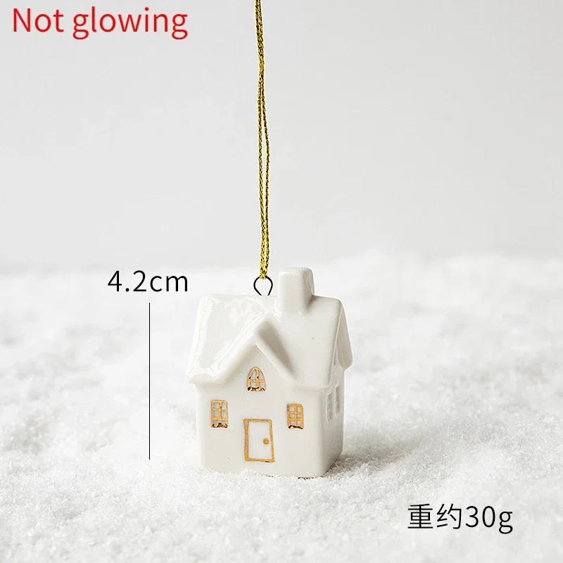Nordic Ceramic Luminous Train Mini Igloo Luminous Small Ornaments Home Christmas Ornaments New Year Gifts