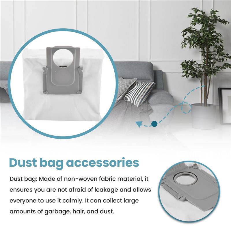 AEE4-30Pcs Dust Bag Replacement Accessories For Roborock T8, G10S, Q7 MAX, Q7 Max+, S7 MAXV Ultra Robotic Vacuum Cleaner