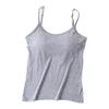 Women's  Tank Top With Integrated Bra Undershirt Adjustable Without Underwire Wide Straps Camisole Basic Cami Tanks Tops For Women