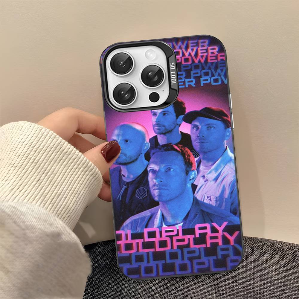 Pop Rock Band C-Coldplay Phone Case Color Silver Shell For IPhone 17 16 15 14 13 12 11 Pro Max Plus
