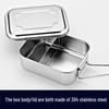 304 Stainless Steel Square Lunch Box with Lid