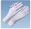 Damen Sommer-Handschuhe mit UV-Schutz, aus Eis-Seide, fingerlos, mit Klapp-Oberteil: Atmungsaktiv, Schweißabsorbierend, für Autofahren & Outdoor-Radfahren.