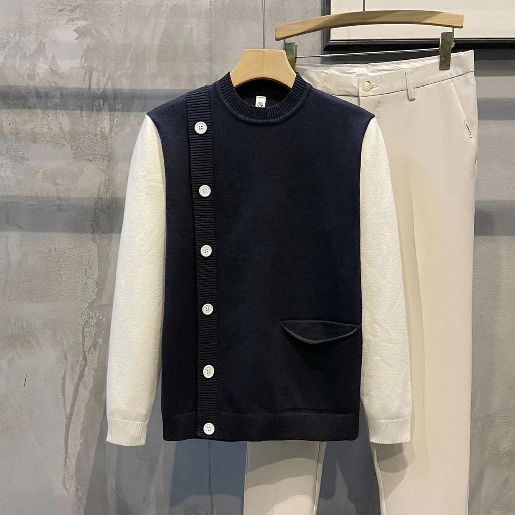 Maglia base fresca a maniche lunghe da uomo per autunno e inverno