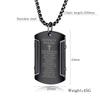 AIKS Cross Silver Stainless Engraved with Pendant Rectangular Protection from Antique Style Men's Necklace, Steel, Sutra, Plate, Necklace, Amulet,