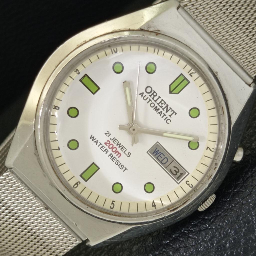 

ВИНТАЖНЫЕ МУЖСКИЕ ЧАСЫ ORIENT AUTOMATIC 46941 JAPAN С БЕЛЫМ ЦИФЕРБЛАТОМ a700638-5 R204-a700638