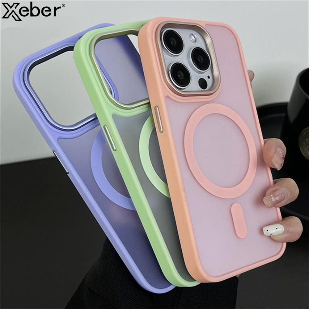 Matte Translucent For Magnetic Wireless Charge Case For For Iphone 17 16 11 12 13 14 1 Pro Max Hard Armor Shockproof Cover