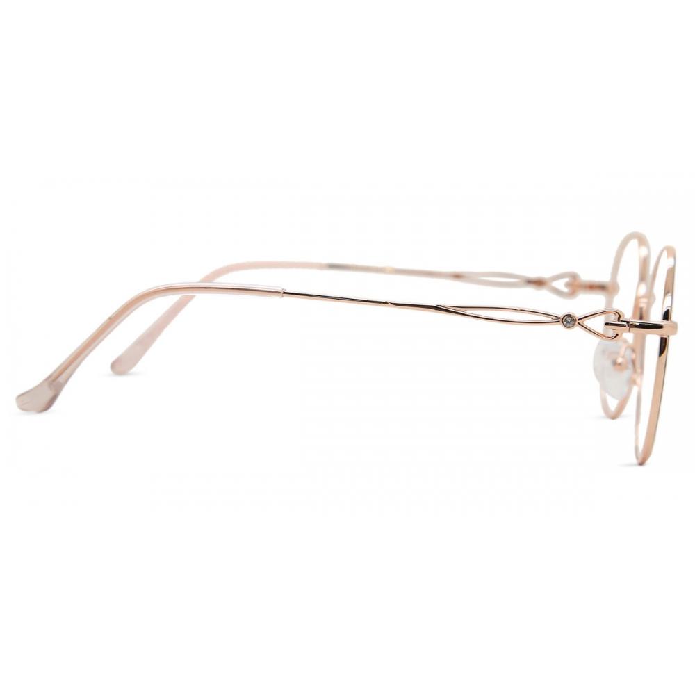 Full Rim Round Black Rose Gold Smartbuy Collection Grosmorne L120a Fashion Unisex Eyeglasses