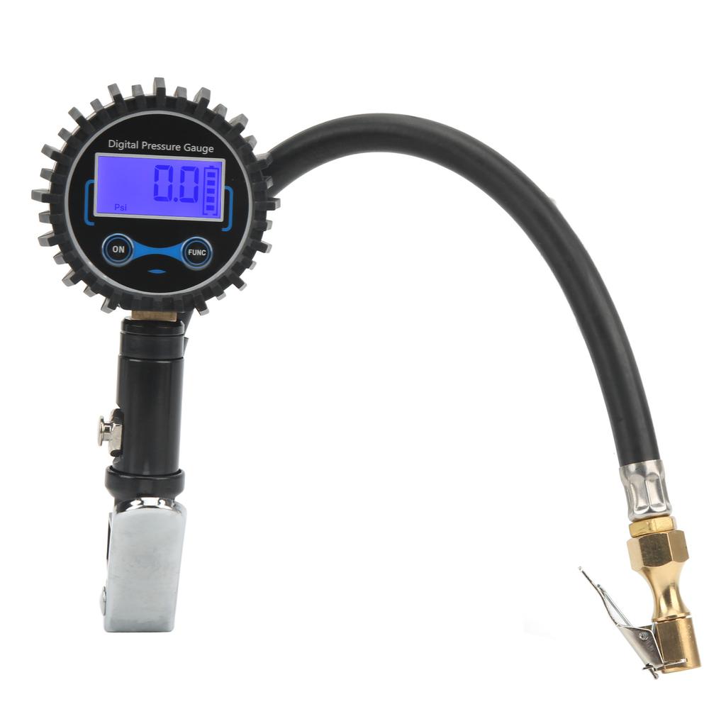 0‑200PSI Tire Inflator with Tire Pressure Gauge LCD Digital Display 4 Pressure Units for Motorcycle Car Van Truck Bus