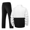 Men's Casual And Fashionable Long-sleeved, Lapel, Color-blocking Zipper Jacket, Long Pants And Sporty Slim-fit Suit