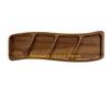 F26C Durable User Friendly Bamboos Snacks Tray For Home Camping And Outdoor Parties With Multiple Compartments
