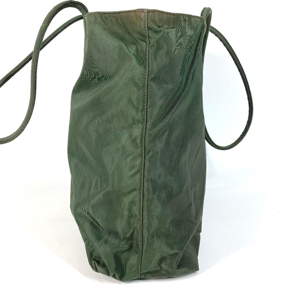 Prada צלחת לוגו משולשת תיק תיק טוט תיק כתף ניילון חאקי