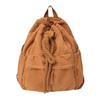 Women's Trendy Canvas Drawstring Backpack - Cool, Stylish, Simple Design for Students