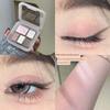 Dreamcore Blue Black Smokey! Cloud Veil Eyeshadow Palette with Five Colors, Matte Ice Blue Smokey Earth Tones, Portable and Affordable