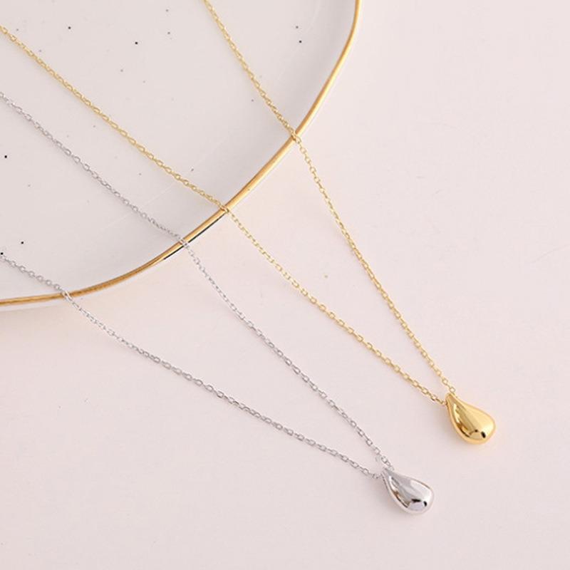 Gold/Silver Plated Pear Pendant Necklace for Women | Tear Pendant Necklaces Drop Pedant Necklace for Women Birthday Gift