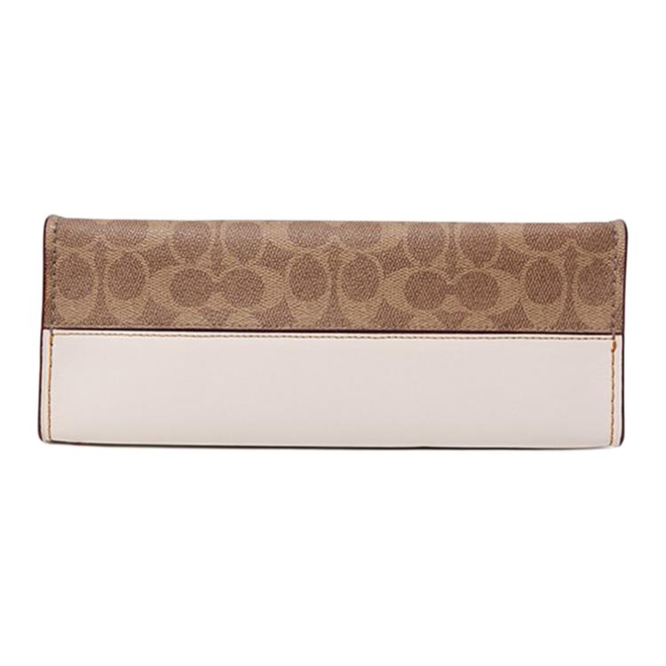Coach Parker 26 Classic Monogram Coated Canvas And Leather Tote Shoulder Bag Women Bags White Brown 30585-B4HA
