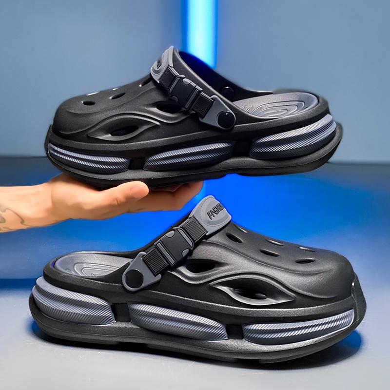 Men Summer Closed Toe Clog Sandals Lightweight EVA Beach Garden Slip On Non Slip Casual Footwear 40-45 for Outdoor Walking 40