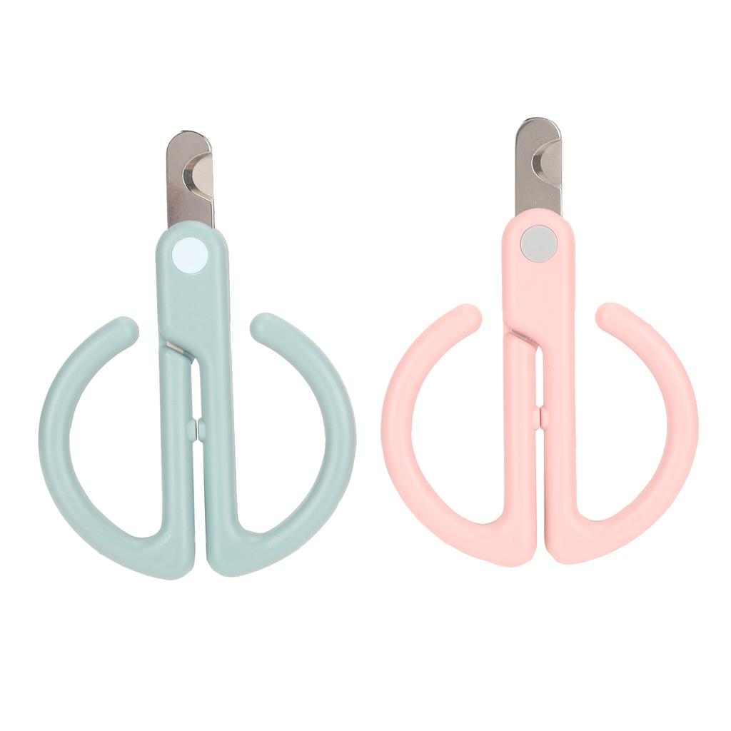 Pet Nail Clipper Scissors Claw Cutter Trimmer for Cat Puppy Grooming Tool Green and Pink(Pink Green )
