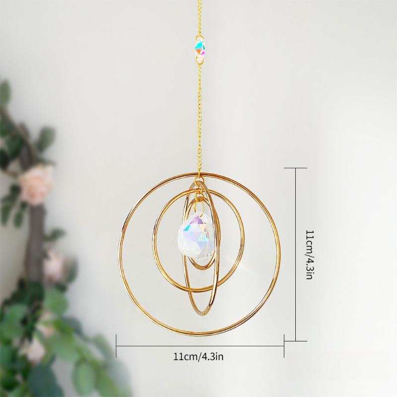 1 шт. Геометрический Круглый Вращающийся Хрустальный Ловец Солнца Светотень Радужный Создатель Украшение на Окно