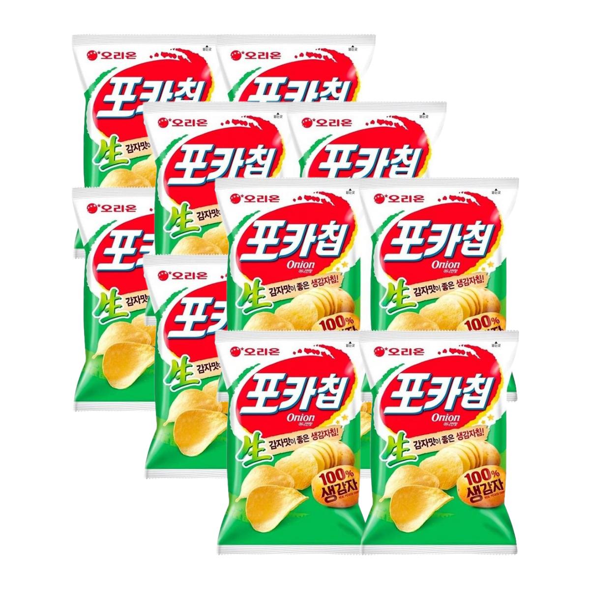 Orion Pocachip Onion Flavor Potato Chips Crispy Savory Snack 456g (38g x 4 pcs x 3 Packs)