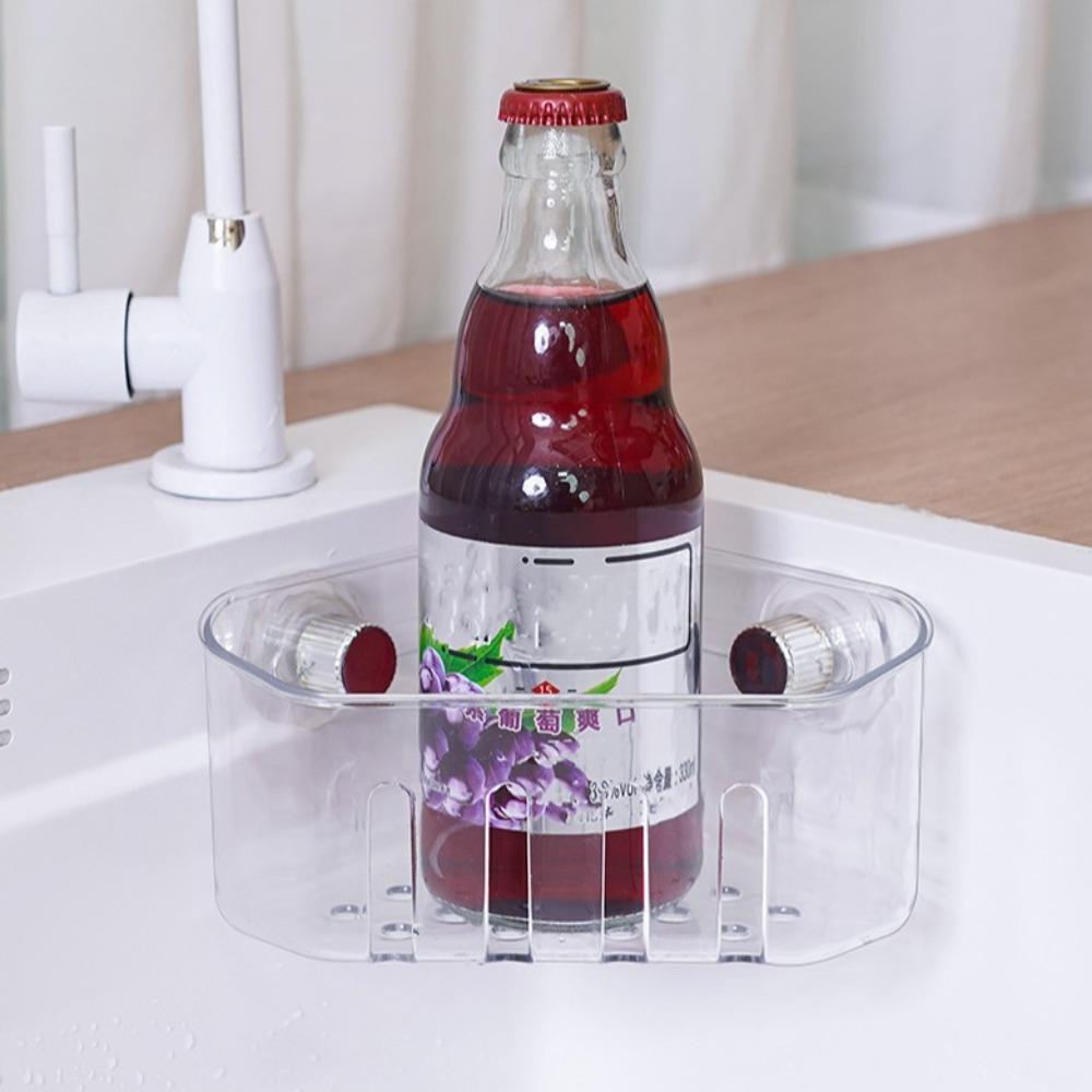 Multi functional Basin Corner Shelf Rotating Sponge Holder Sink Storage Basket  Laundry Room