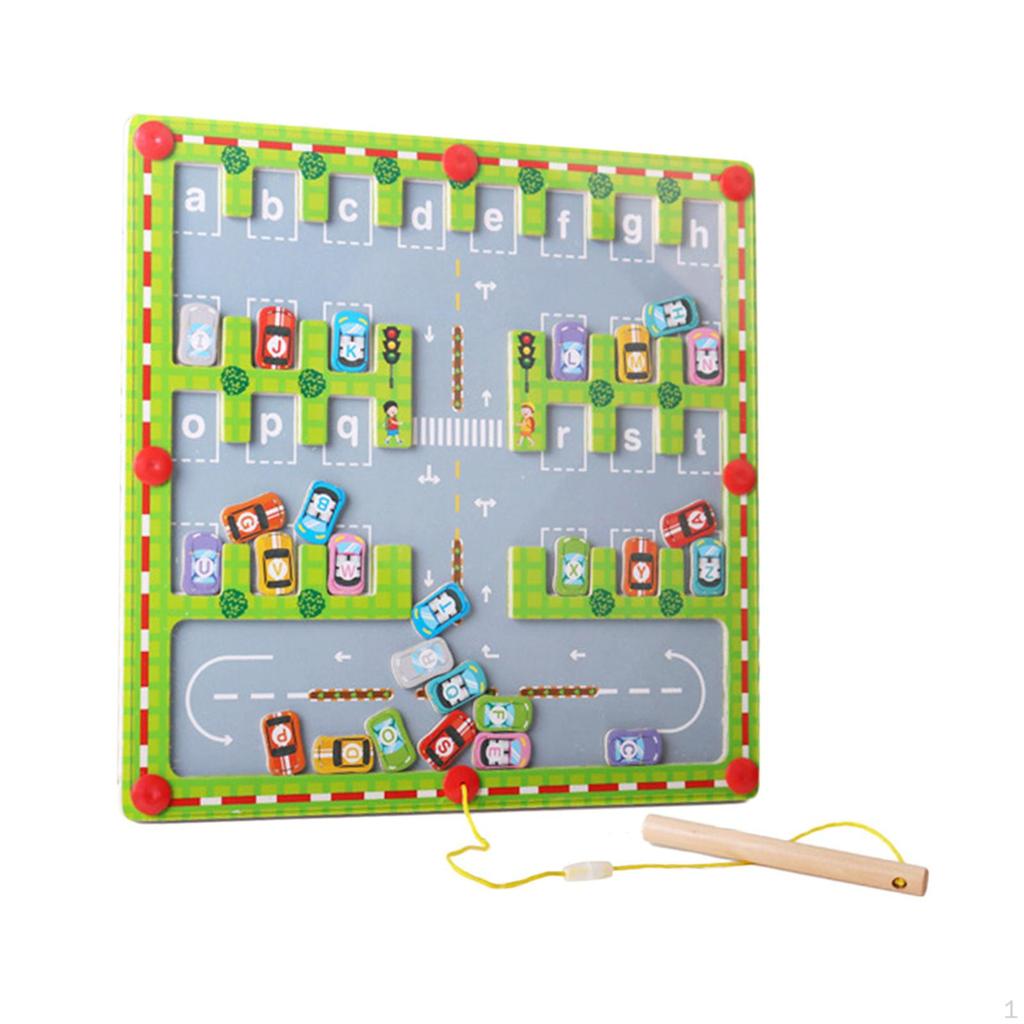 Wooden Magnetic Letter Maze Game Learning for Preschool Birthday Gift