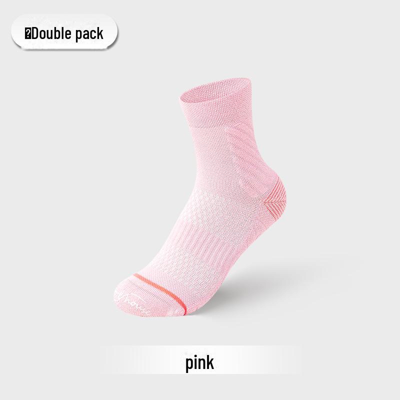 Sport's House Women's Mid-Tube Fitness Socks - Towel Bottom, Moisture-Wicking, Antibacterial, Deodorant, Breathable Sports Socks