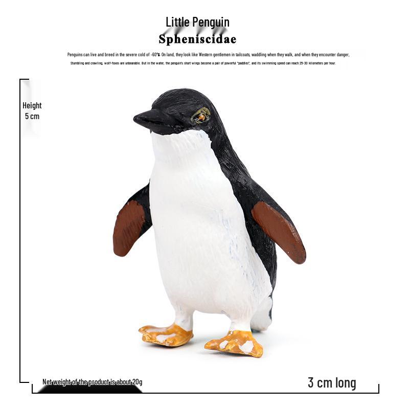Emperor Penguin Marine Animal Model Toy Set for Kids