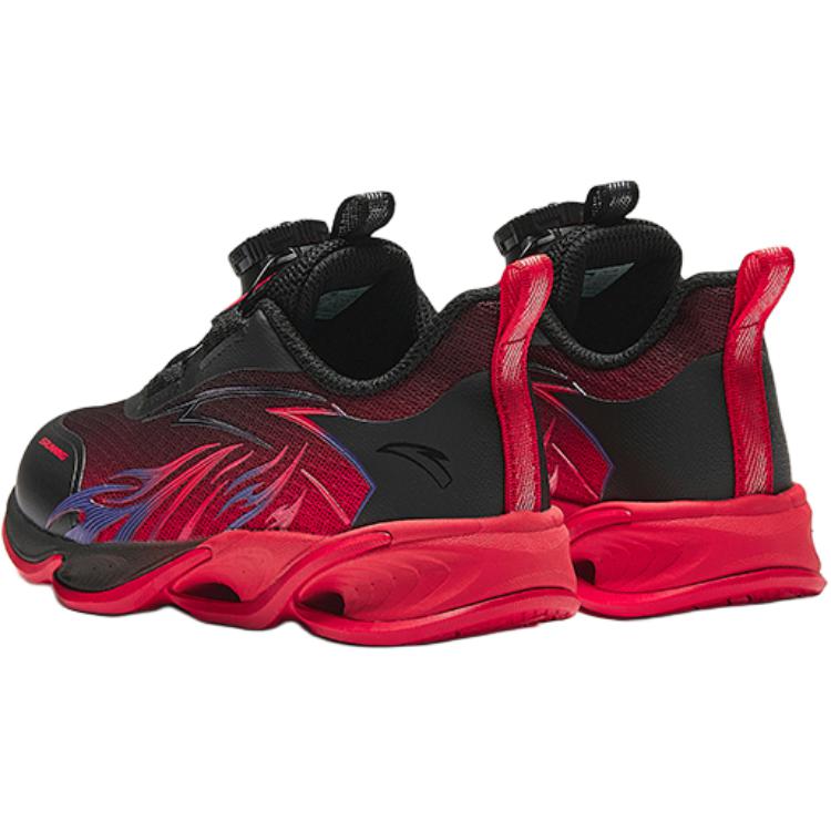 Anta Kids Red Flame Round Toe Comfortable Lightweight Shock Absorbing Low Top Running Shoes Kids Running Shoes Black A12439912-4