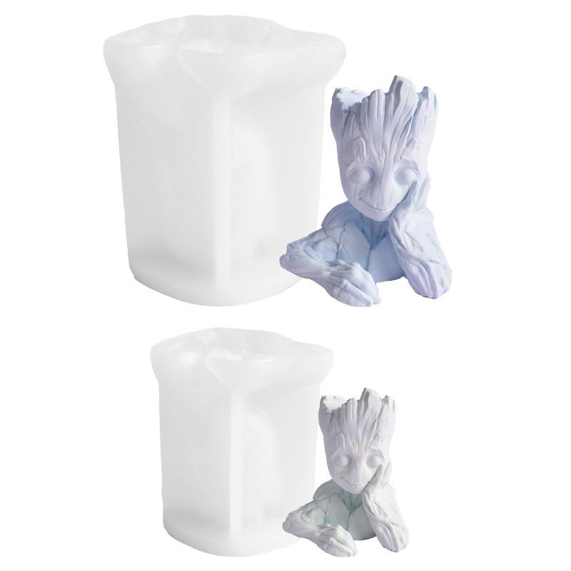 3D Big Tree Candle Silicone Mold DIY Handmade Groot Scented Candles Plaster Model Tool for Creative Home Crafting