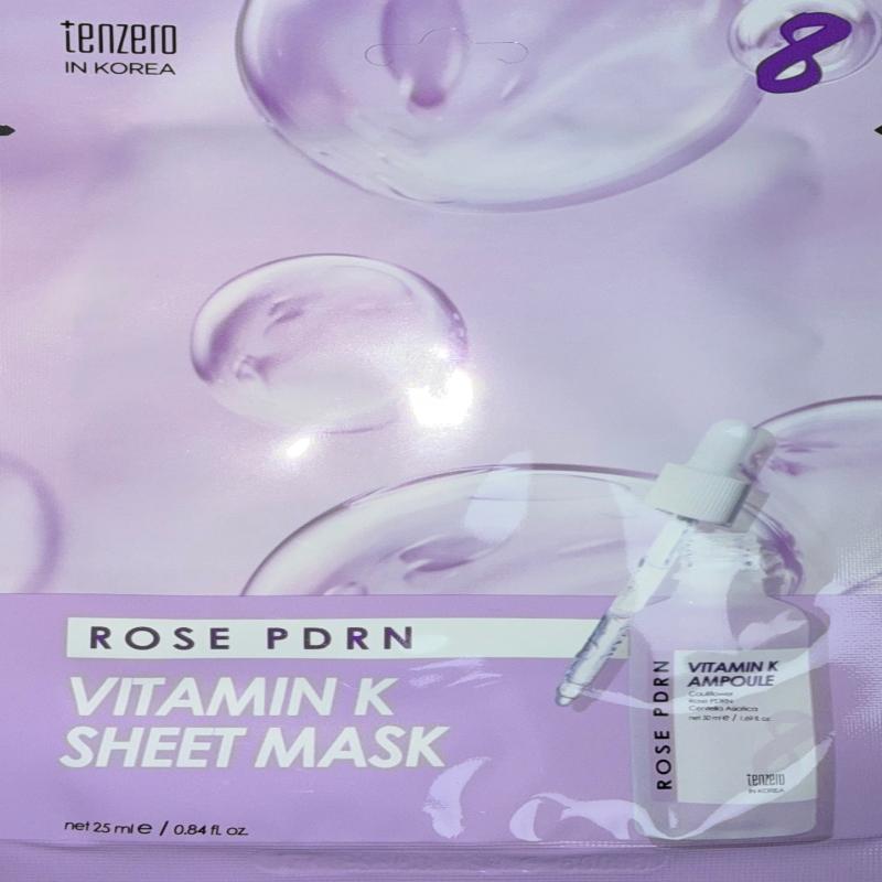 TENZERO Rose PDRN Vitamin K Ampoule Mask 25ml*10 Sheet