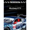 1/24 Ford Mustang GT3 #64 Alloy Track Racing Car Model Diecast Metal Muscle Sports Vehicles Car Model Sound and Light Kids Gifts