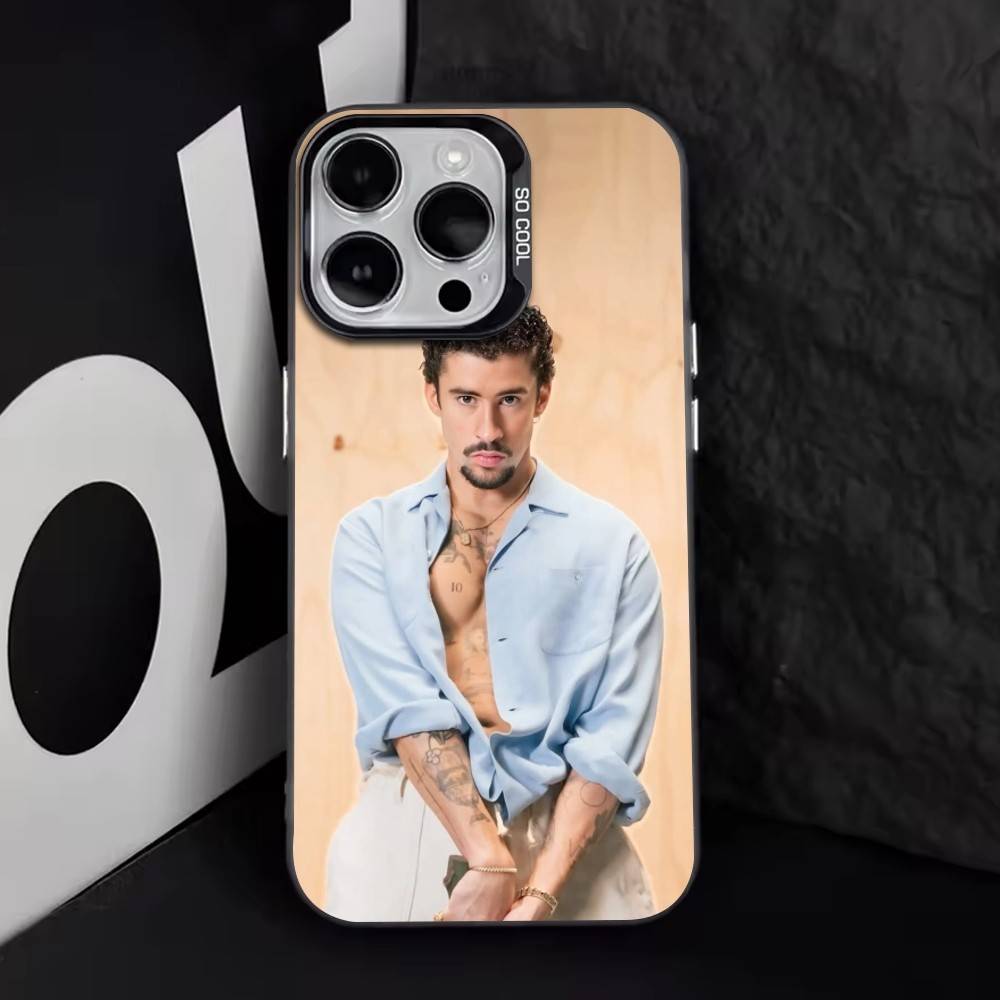 Bad Bunny    Phone Case For iPhone 17,16,15,14,13,12,11 Plus,Pro Max,XS,Colorful Silver Black Cover