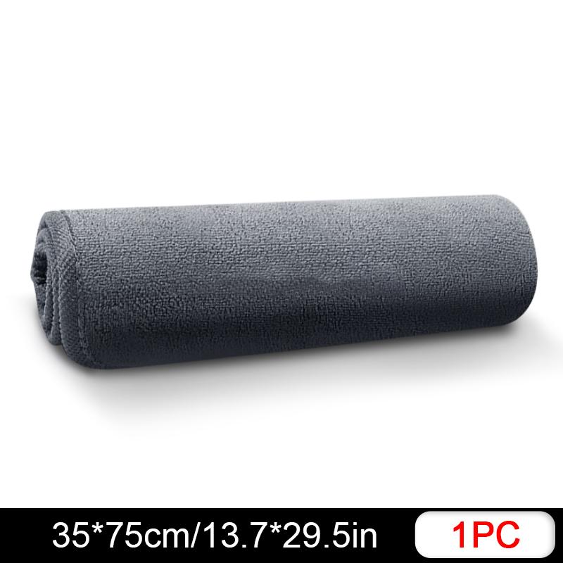 

Полотенце для мытья автомобиля SEAMETAL 450GSM из микрофибры, впитывающее воду, мягкое, для сушки и чистки, уход за автомобилем 35*75cm 1PC серый