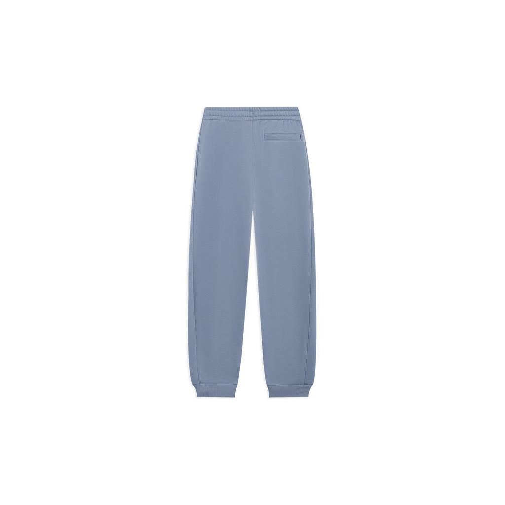 Li Ning Wade Collection Solid Color Patterned Print Fleece Lined Thermal Sweatpants Men's Flint Stones Blue AKLSG39-1