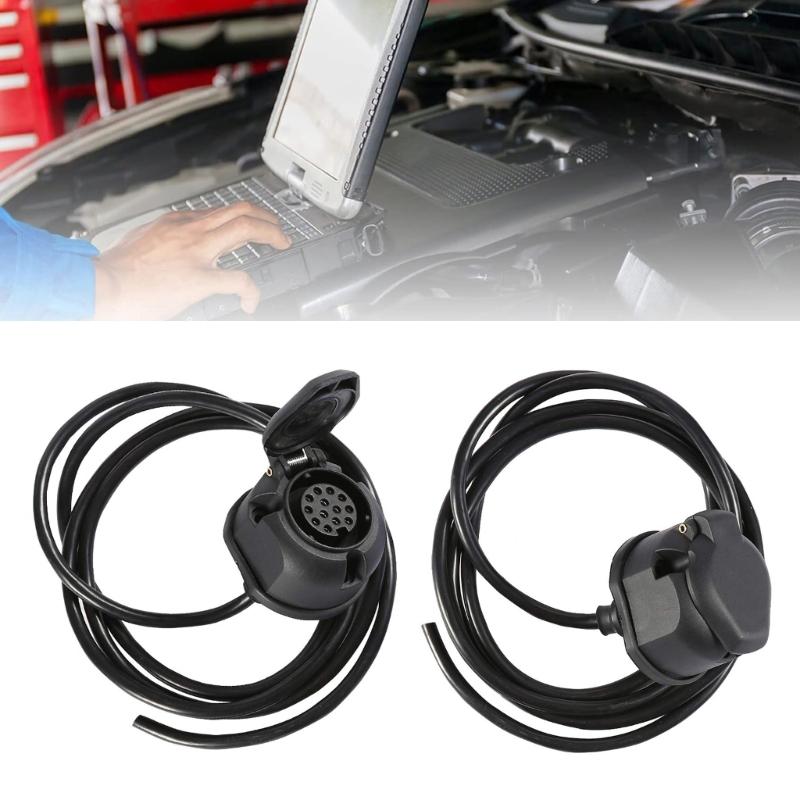 12V 13 Pin Towing Plug On The Car Trailer Caravans Electric Socket Connector