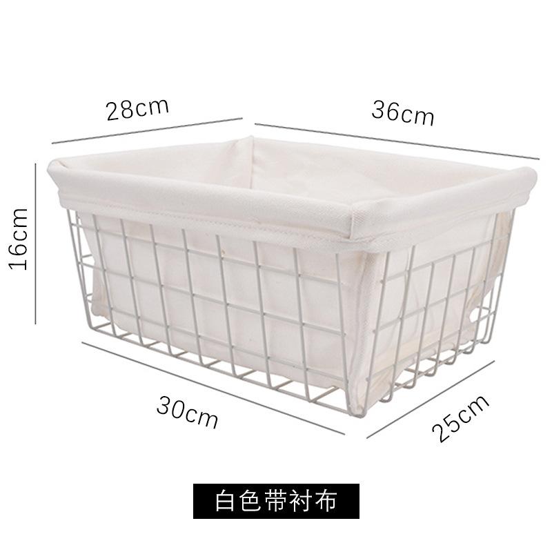 Spot large storage basket Fabric removable storage basket Household desktop snack storage basket