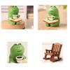 Cute Pvc Frog Rocking Chair Figurine For Desk Decor Charming Office Decoration Item